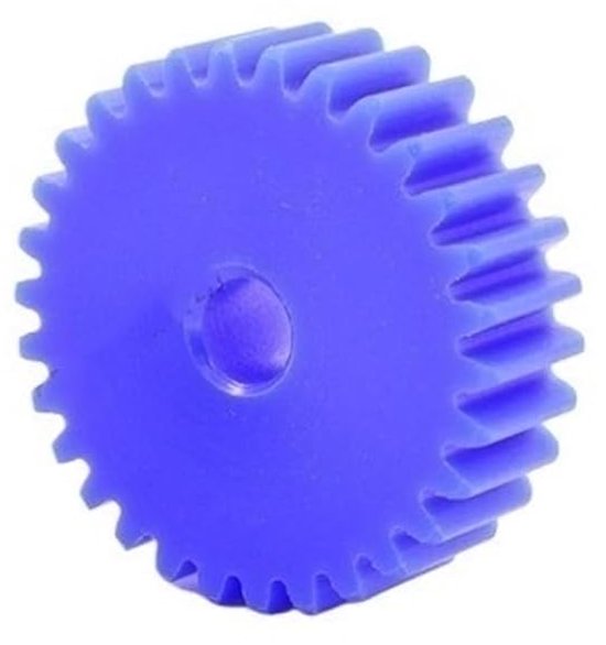 1 STUKS 1 module nylon tandwielen 12T~30T onafgewerkte boring 5mm/6mm kunststof cilindrisch tandwiel voor CNC-apparatuur(1 Module 23T Bore 6mm)