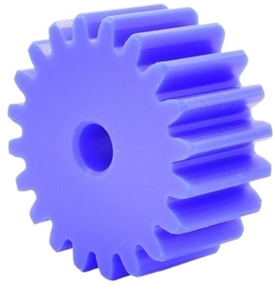 1 STUKS 1,5 module nylon tandwielen 18T/19T/20T/21T/22T/23T onafgewerkte boring 6 mm kunststof cilindrisch tandwiel voor CNC-apparatuur(1.5 Module 22T Bore 6mm)