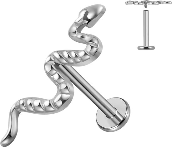 1 x neuspiercing stud G23 titanium hypoallergeen