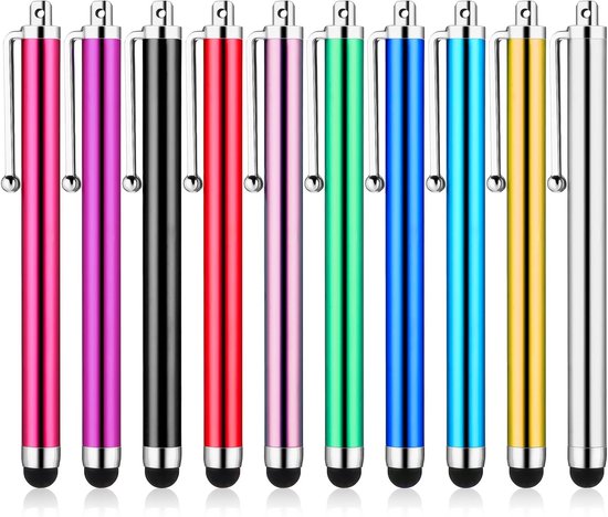 10 Pack Hoge Precisie Vervangbare Dunne Tip Stylus Pennen voor Smartphone en Tablets Alle Universele Touchscreen Apparaten