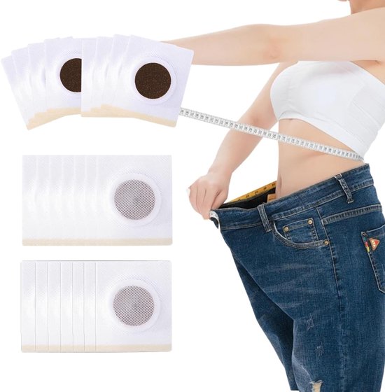 10 stuks afslankheidspatches voor het verbranden van buikvet, afslankpatches, tailleverkleining, natuurlijke detox voor dames en heren, om 's nachts af te vallen (10)