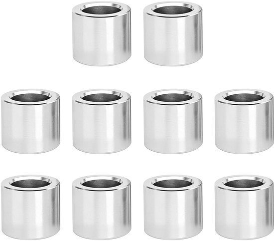 10 stuks afstandshulzen, afstandhouders, 8 mm ID x 12 mm OD x 10 mm L 304 roestvrij staal, ronde afstandshulzen zonder schroefdraad, kolommen voor schroeven, M8 schroefbouten voor bouw, andere