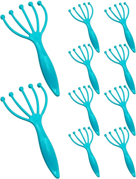 10 Stuks Delige Handheld Vijfklauw Hoofdmassage Tool met Rollende Balletjes voor Directe Stressverlichting Veilig voor Huid Compact voor Thuis Kantoor Reizen