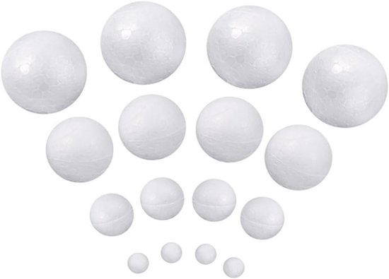 10 Stuks DIY-decoraties ornament halfronde schuimbal Witte schuimballen ambachtelijke schuimbal doe-het-zelf ambacht