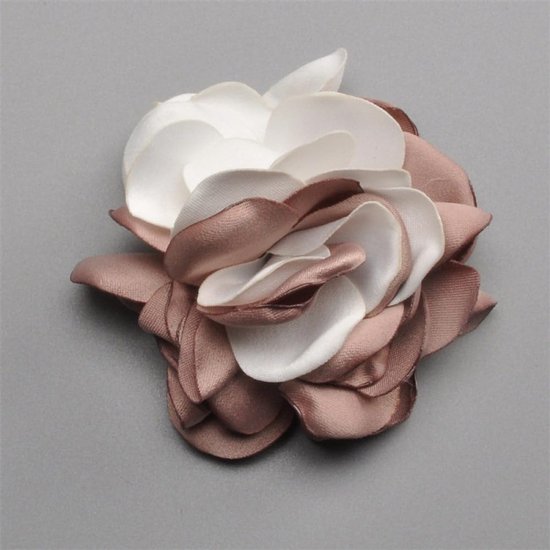 10 Stuks Dubbele Kleuren Kunstmatige Bloemhoofden Kleding Decoratie Accessoires 7Cm Doek Bloemhoofden Esthetische Faux Bloemen Voor Maken Haar Accessoires