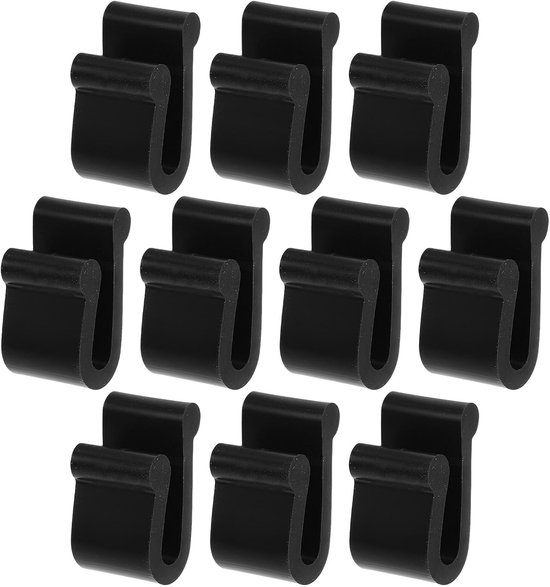 10 Stuks Dutch Oven Lid Protector Clips Zwarte Silicone Warmtebestendige Keukengerei Beschermers Voor Stapelen Display Flexibele Bumpers Voor Pannendeksels