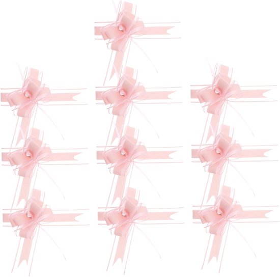 10 Stuks Grote Plastic Trekstrikken voor Bruiloftsdecoratie Eenvoudig Te Gebruiken Zachte Textuur Versieren van Trouwauto Feestlocaties