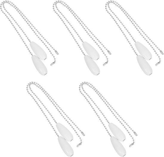 10 Stuks Houten Ventilator Trekkoord Verlenger Decoratieve Parelketting met Gewichtige Hanger Anti-knopen Ketting voor Plafondventilatoren Verlichtingsarmaturen Eenvoudig Te
