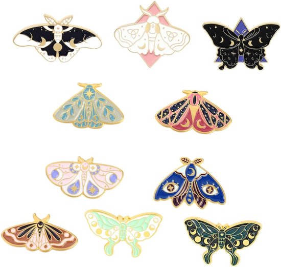 10 Stuks Insectenbroche Vlinders Kledingbroche Vlinders Broche Kledingbroche Badge Metalen Broche Dierenbroche Badge Kledingtasbroche Legering