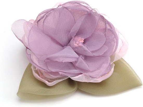 10 stuks kunstmatige bloemhoofden kleding decoratie accessoires 8 cm gaas bloemhoofden esthetische nepbloemen voor het maken van haaraccessoires, paars