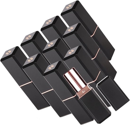 10 Stuks Lege Lippenstiftbuizen, Doe-het-zelf Hervulbare Lippenstiftcontainers, Make-upcontainers met 12,1 Mm Mal, Ideaal voor Vervanging en Make-up