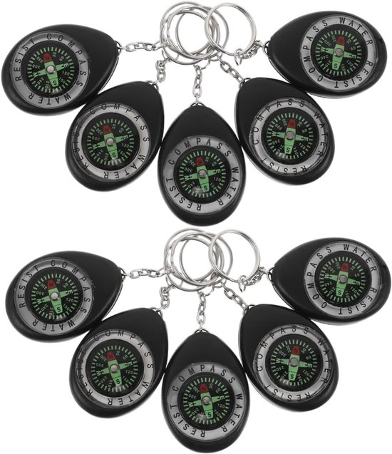 10 Stuks Mini Sleutelhanger Nauwkeurige Navigatie Voor Outdoor Avonturen Rugzak Hiker Survival Tool Met Handige Keyring