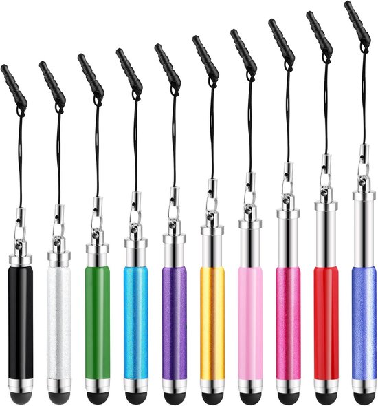 10 stuks mini-touchscreen-pen, universele capacitieve mobiele