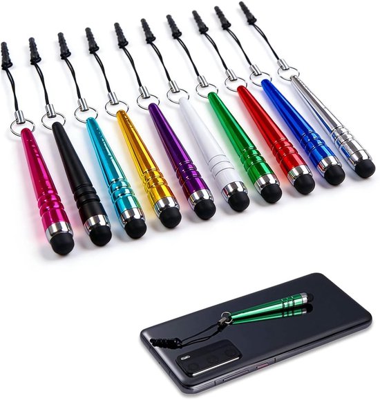 10 stuks Mini Touchscreen Stift, Universal Stylus Stift Tablet Handy Stift Hochpräzise Stylus Stiften voor Touchscreens Korte Stylus Stift Sets voor Smartphones Mobiltelefone Tablets