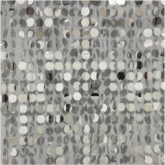 10 stuks paillettenslinger, 1 meter, pailletten, parelgordijn, glitter, papieren banner, glittergordijnen, hangende achtergrond, decoraties voor bruiloft, verjaardag, feest, decoratie, rond