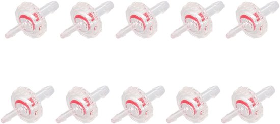 10 stuks Pp terugslagklep set enkele richting niet-stromen controle verminderen diameter kit voor aquariumvissen (3 to 5)