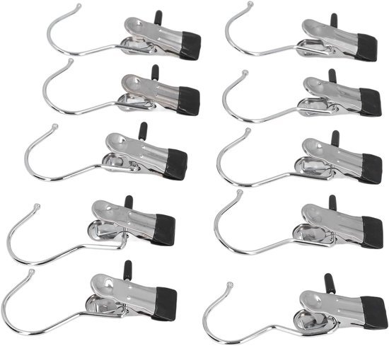 10 Stuks Roestvrijstalen Korte Staarthangerclips voor Zwaar Gebruik