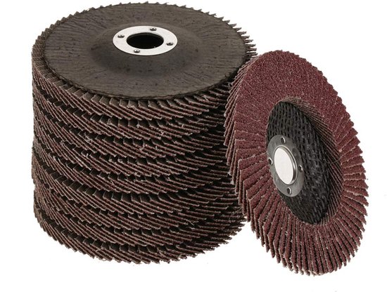 10 Stuks Slijpschijven 60 Korrel Slijpschijf Klepschijf Aluminiumoxide Schuurmiddelen Slijpschijf voor Haakse Slijper 100 * 6 * 16 Mm, met Hoge Elasticiteit, Goed
