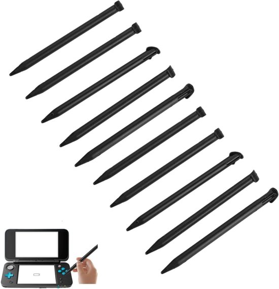10 stuks touchscreen-pennen, stylus met druksensor voor Nintendo New 3DS XL, tabletpen, kunststof vervanging touchscreen, stylus pen voor onderwijs, zaken, presentatie en school