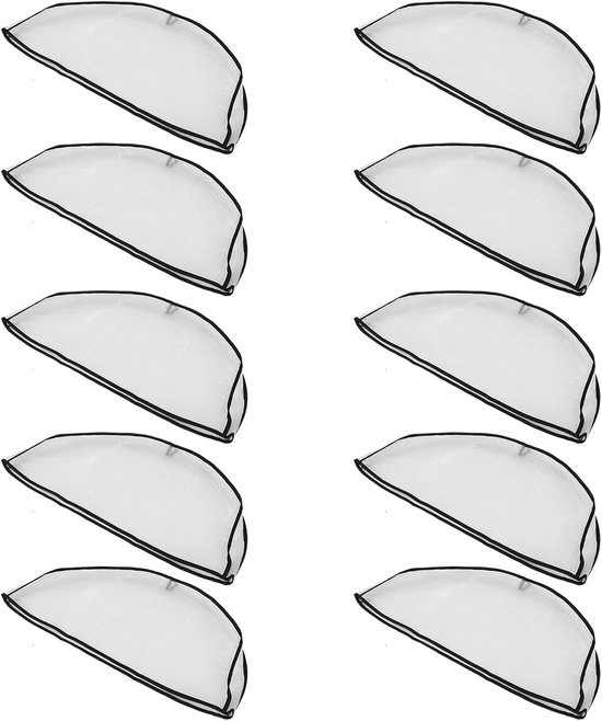 10 Stuks Transparante Kledingstofhoezen Kledingrekstofhoezen Stofhoezen Voor Kleding Verzegelde Hangende Kledingzak Pakstofzak Transparante Jas Pakstofhoes Jurkstofhoes