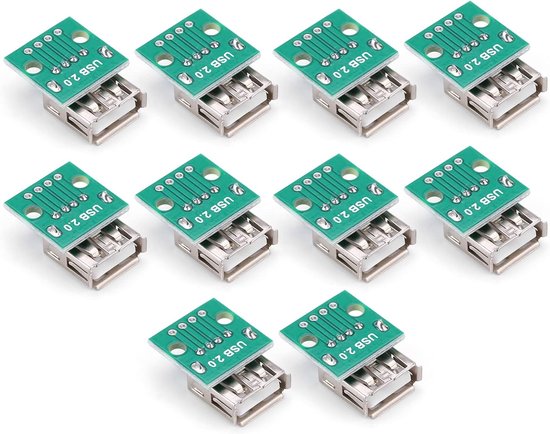10 Stuks USB Board Hoge Kwaliteit met 4 Pinnen voor Breadboard Ontwerpen