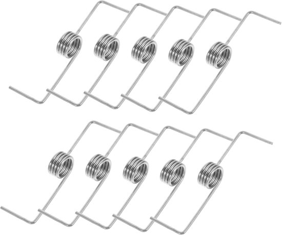 10 Stuks Verstelbare Zware Metalen Torsieveren voor Vuilnisbakdeksel Duurzame Vervangingsveren voor Prullenbakken met Breed Compatibel Gebruik Herbruikbare Betrouwbare Werking