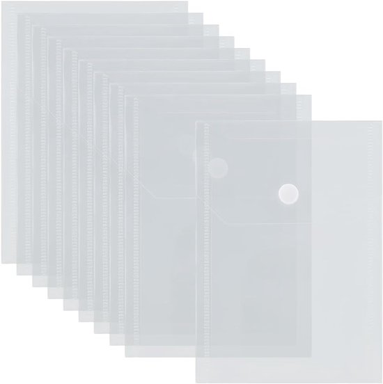 10 stuks verticale plastic enveloppen met kliksluiting herbruikbare stempel opbergzakken kleine waterdichte transparante envelop zakje als sticker organisator ontvangsthouder foto opslag