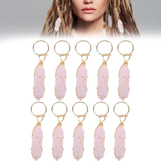 10 Stuks Vlechtaccessoires, Dreadlock Haarsieraden Kronkelende Adereindhulzen Haarhangers, Modieuze Trendy Haarringen voor Vrouwen Jonge Meisjes, met Legeringsmateriaal, Ideaal voor Feestjes