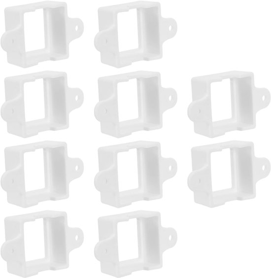 10 Stuks Waterdichte Outdoor Lampclips Vierkante Montagebeugels voor LED Rope Light Compatibel met Govee Wit voor Feestverlichtinginstallatie