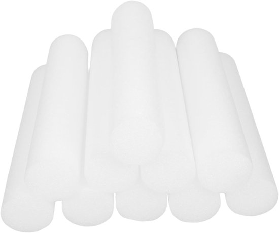 10 Stuks Witte Foam Cilinders voor DIY Bloemstukken Duurzame Parelschuim Staven voor Stabiele Bloemsteunen Creatieve Knutselprojecten