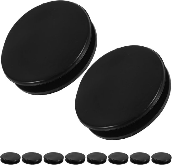 10 stuks zwarte PVC spaarvarken stoppen voor spaarpotten, 35 mm