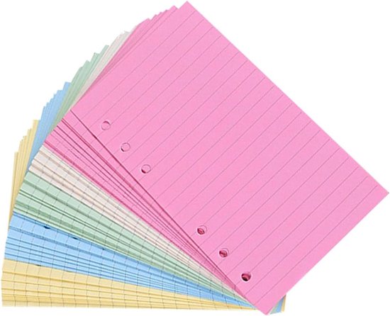 100 Stuks A5 Notitieboekpapiervullingen 6-gats Planner-inzetstukken Herbruikbaar Voor Studenten En Kantoor