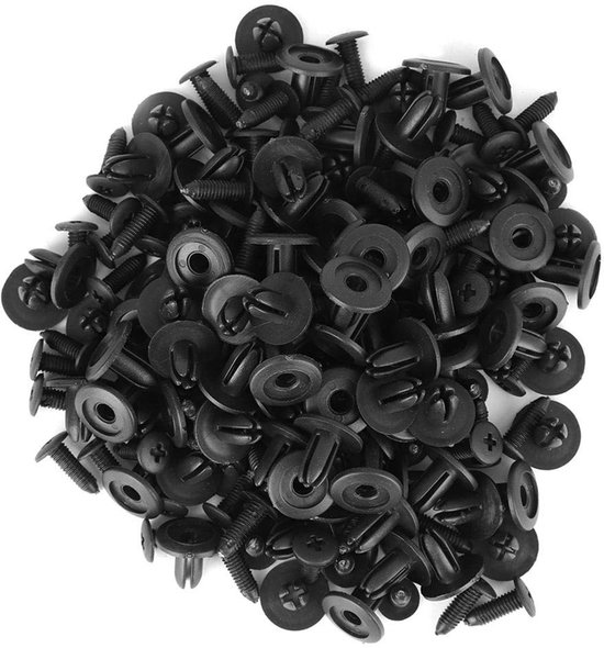 100 stuks auto push pins klinknagels kunststof bumper bekleding clips assortiment voor motorfiets bussen treinen en vliegtuigen-Clips De Fixation Voiture