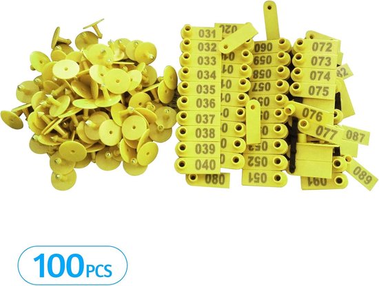 100 Stuks Genummerd Schapenoormerk 001-100 Vee-identificatie