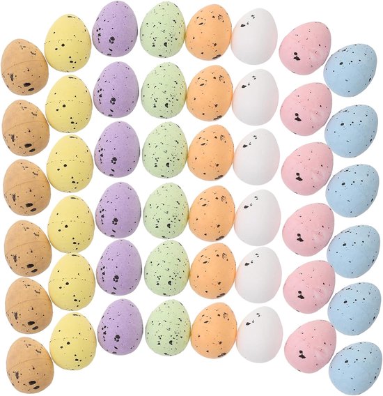 100 stuks Kleurrijke Schuim Paaseieren DIY Decoratie Materialen voor Feestjes voor Lichtgewicht Compact Geschikt voor Mandjes