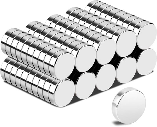100 stuks magneten, kleine magneten, sterke neodymium-magneten, mini 7 x 2 mm, rond, voor prikbord, magneetbord, koelkast, whiteboard, handwerk, foto's, sterke magneten