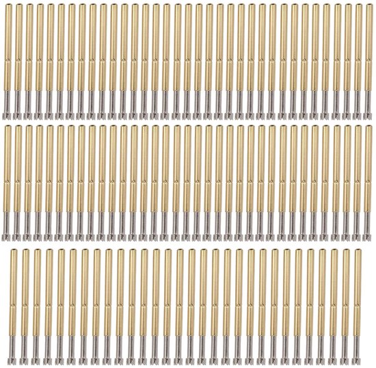100 stuks P125Q veersonde testpennen 4 klauw messing veerbelaste contactsondes 2 mm nauwkeurig bewerkte hardware-instrumenten voor PCB-testen elektronica reparatie soldeerv