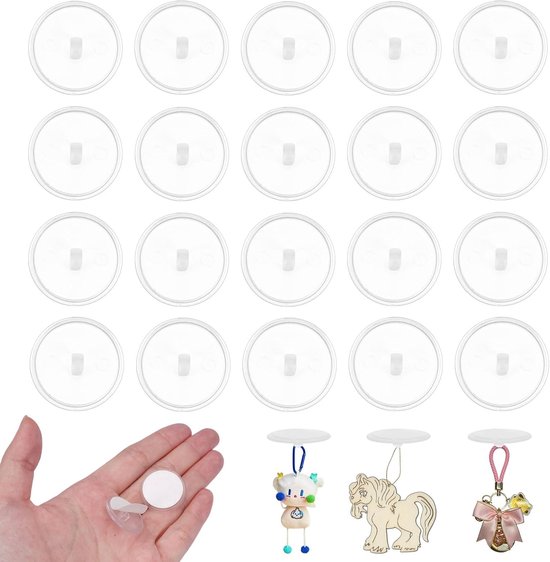100 stuks plafondhaken, zelfklevend, 2 cm, kleefhaken, plafondhaken, zonder boren, kleefhaken, extra sterk, voor keuken, badkamer, muur, plafond, deur, ophangen, Kerstmis, Halloween
