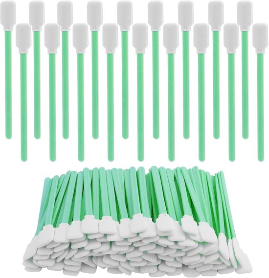 100 stuks reinigingsstaafjes, mini-reinigingsstaafjes, pluisvrij, rechthoekige katoenen sneakers voor PrintheadFreniger, camera