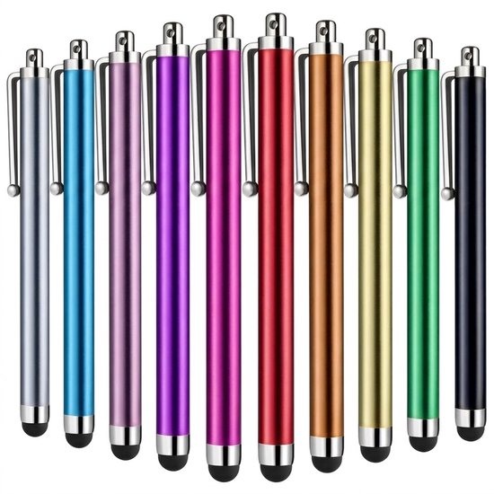 10st Abiarst Universele Stylus Pennen met Hoge Precisie voor Touchscreens, Compatibel met Apple iPad Air 2, iPhone, Samsung Galaxy en Andere Capacitieve Apparaten - Geen Batterij of Elektronica Nodig