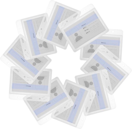10stuks Waterdichte Id Kaart Beschermers Transparante Kaarthoezen Voor Naam Badges Geschikt Voor Id Credit Schoolkaarten Voor Werknemers Studenten