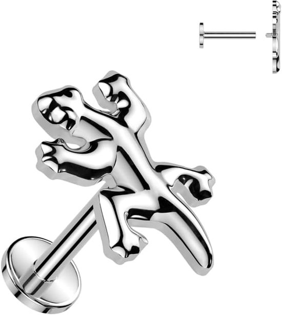 1,2 mm - ASTM F136 titanium in goud of zilver - piercing