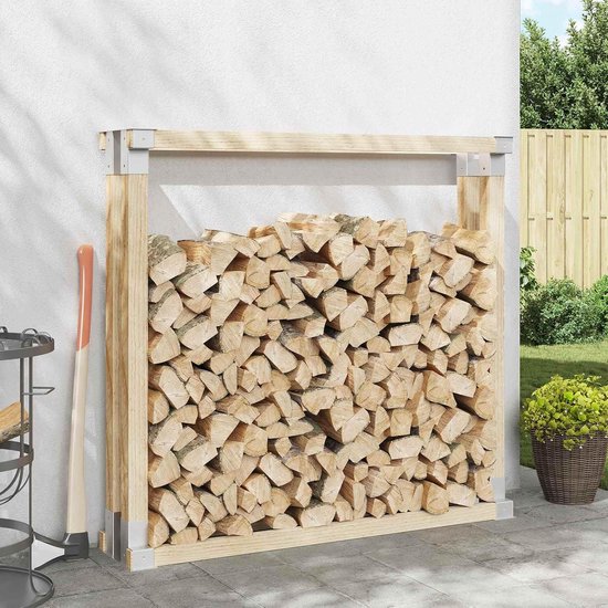 12 stuks brandhoutstapelhulp, brandhout stapelsysteem van verzinkt staal, opslagoplossing voor haardhout, houtstapelhulp set, 34 x 10 x 15 cm