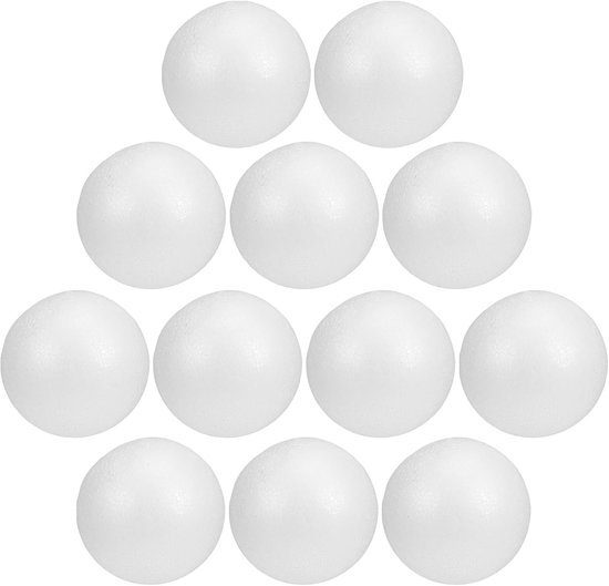 12 Stuks Handgemaakte schuimballen ambachtelijke schuimballen Schuimvaartuigen kunst- en handwerkbenodigdheden schuim bol White