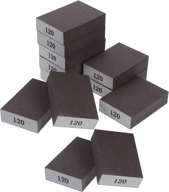 12 Stuks Herbruikbare Schuurspons Schuurblok Schuurpads Schuurblok Voor Oppervlakken Schuurpapierspons Gipsplaat Schuurspons Schuurblokpad Schuimschuurblok Bruin
