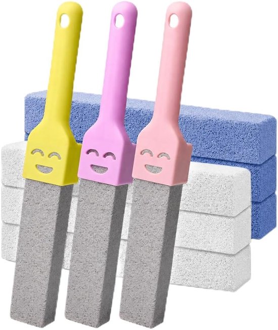 12 Stuks Pakket Puimsteen voor WC met 3 Handgrepen,Puimsteen Keramische WC,Blokken, Schoonmaken Wastafels,Kalk op Tegels