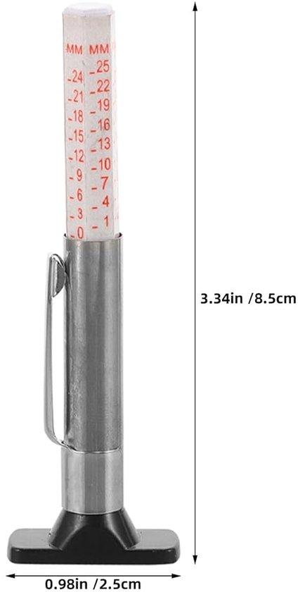 12 Stuks Profieldiepte Meetgereedschap Voor Banden, Profieldieptemeter Voor Auto'S, Profieldieptemeter Banden, Metalen Bandenmeetinstrument