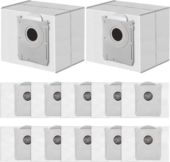12 stuks stofzakken vervangingsonderdelen voor Ecovacs Deebot X11 Pro Omni robotstofzuiger, 4L capaciteit actieve koolstof stofzuigerzak accessoires