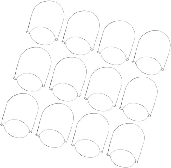 12 Stuks Verstelbare Handgrepen voor Mason Jars Universele Zilveren Hangers voor Inmaakpotten Duurzame Esthetische Keukenaccessoires