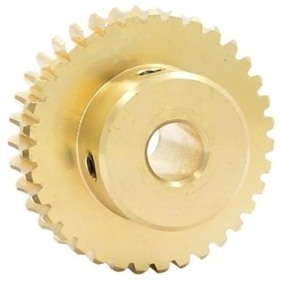 1/2 stuks wormwiel wormas 1 module 15T/20T/25T/30T/40T/50T/60T boring 5-15mm wormwielen voor CNC-apparatuur(Brass Worm Wheel 1M 60T Bore 12mm)